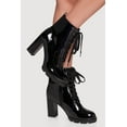 thumbnail image 1 of Women's Side Zip Lace Up Block Heel Combat Boots, 1 of 3