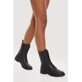 thumbnail image 1 of Women's Side Zip Lace Up Combat Boots, 1 of 6