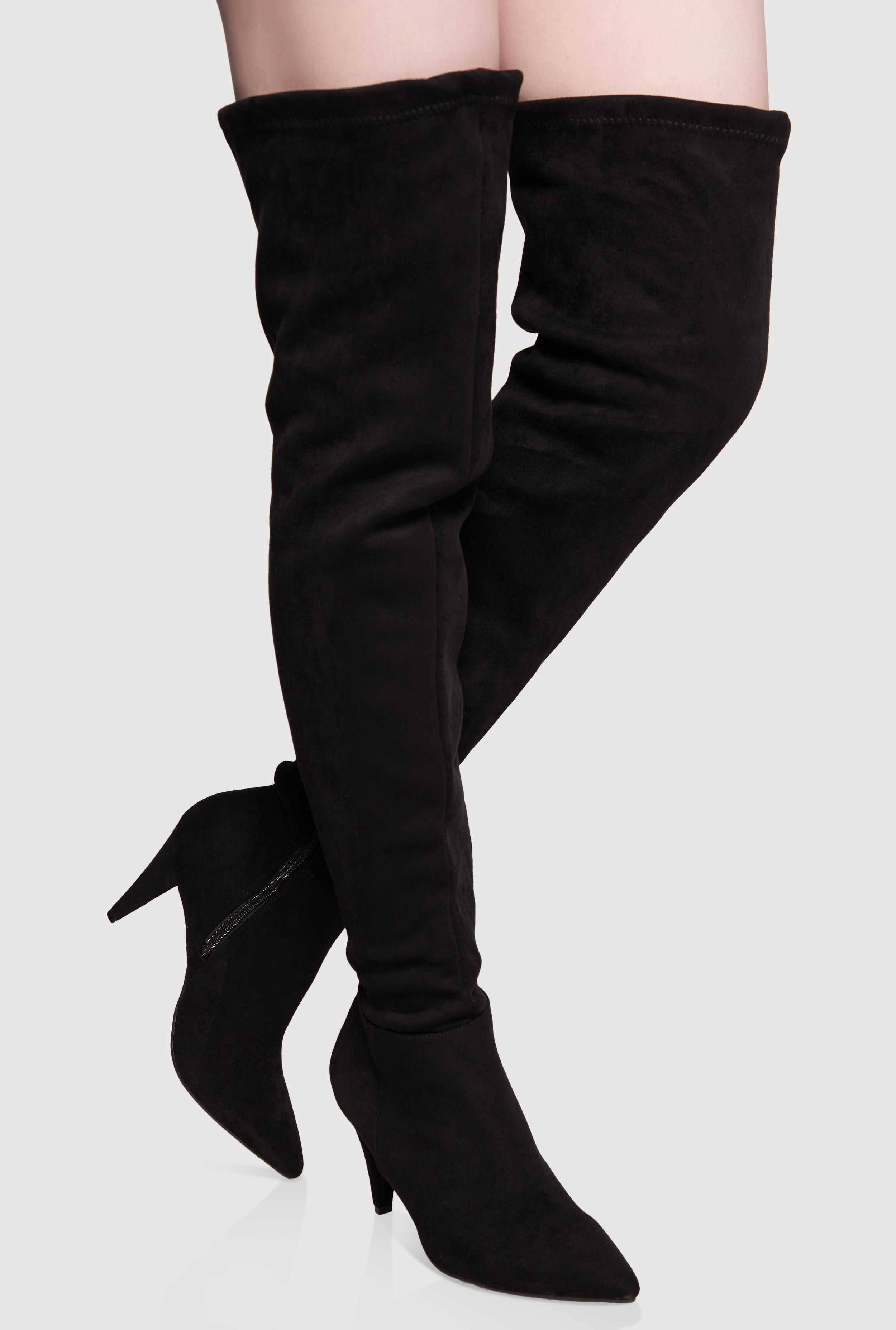 Women's Side Zip Over The Knee Thigh High Boots - Walmart.com