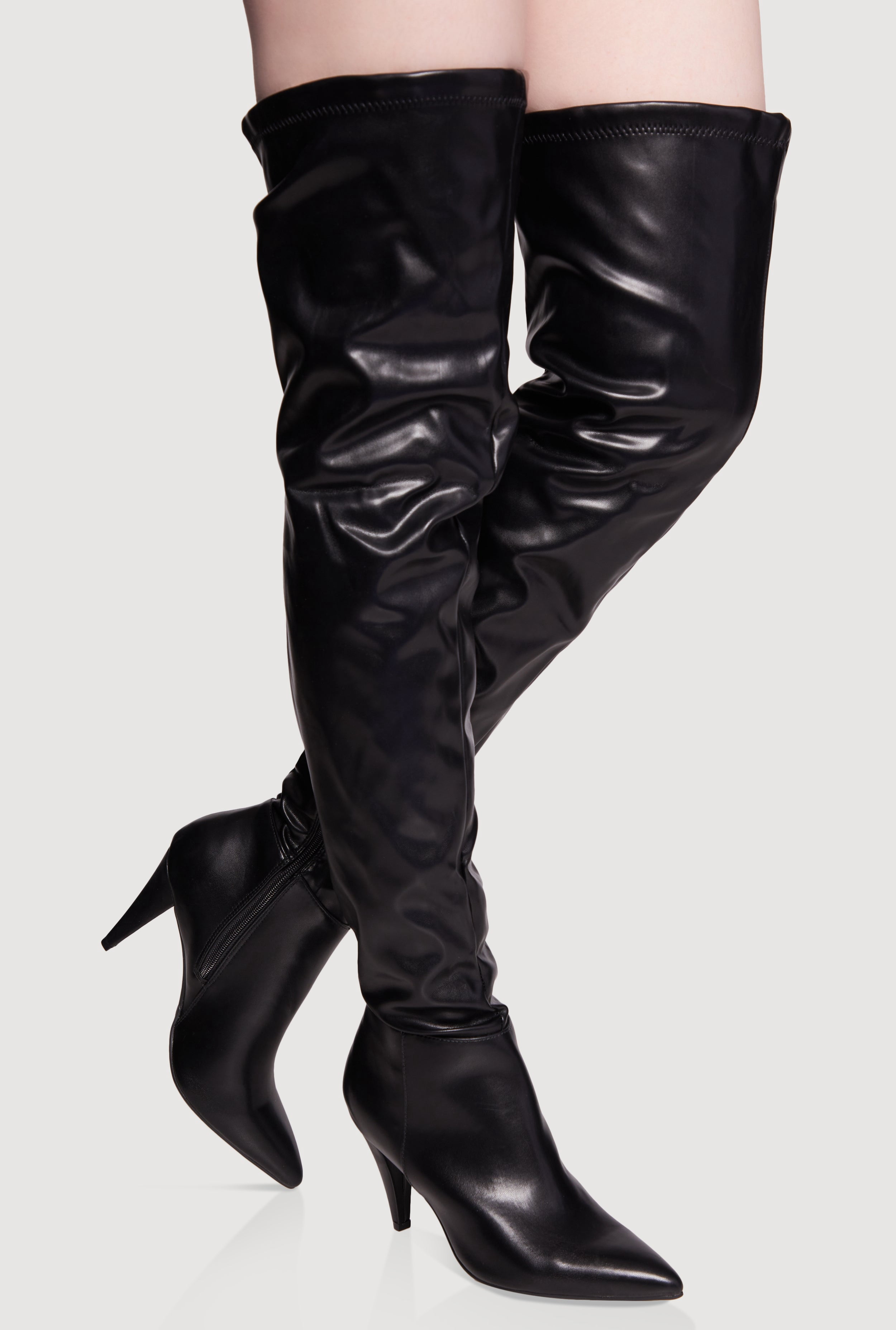 Women's Side Zip Over The Knee Thigh High Boots - Walmart.com