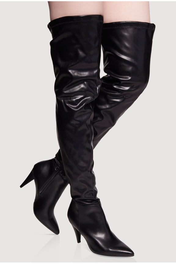 Women's Side Zip Over The Knee Thigh High Boots
