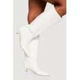 thumbnail image 1 of Women's Side Zip Pointed Toe Kitten Heel Knee High Boots, 1 of 3