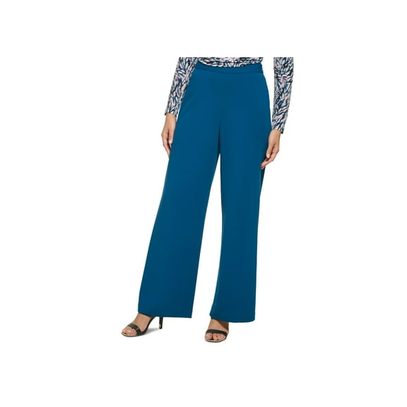 Women's Side-Zip Wide-Leg Pants Dark Topaz 12