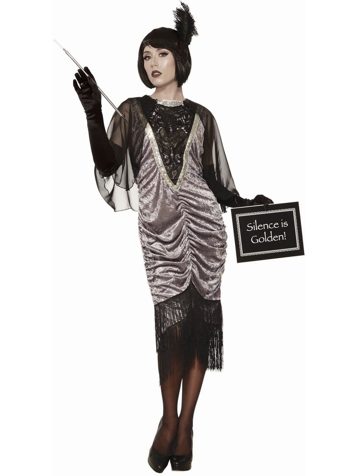 Silent Movie Flapper Costume for Women