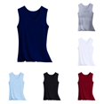 thumbnail image 1 of Women's Silk Camisole V Neck Sleeveless Tank Top Comfortable Loungewear for Home Casual Wear Soft Breathable Stretchy Basic Layering Piece Shelf Bra Camisoles for Women Sleep Sports Top Crop Lace, 1 of 4