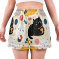 thumbnail image 1 of Women's Silk Pajama Shorts Bow Tie Cat Pajama Shorts Women's Casual Pajama Shorts with Pockets, 1 of 6