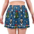 thumbnail image 1 of Women's Silk Pajama Shorts Nutcracker Christmas Tree Gingerbread Man Pattern Pajama Shorts Women's Casual Pajama Shorts with Pockets, 1 of 6