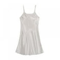 thumbnail image 1 of Women's Silk Robe Full Slip Dress Nightdress Lingerie Chemise Nightgown Sexy Lingerie, 1 of 6
