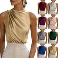 thumbnail image 1 of Women's Silk Satin Long Sleeve Blouse Shirt Top Loose Fit Elegant Button Up Business Casual Office Wear | CSEONE,Purple L, 1 of 9