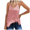 thumbnail image 1 of Women's Silk Strap Tank Top Elegant Satin Non Soft Comfortable Seamless Fashion Blouse, 1 of 2