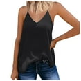 thumbnail image 1 of Women's Silk Strap Tank Top Elegant Satin Non Soft Comfortable Seamless Fashion Blouse, 1 of 2