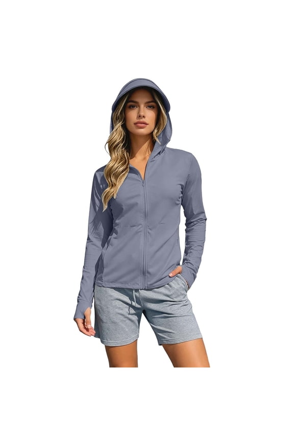 Women's Silk Structured Breathable Protective Sun Proof Lightweight Coat GY1 M