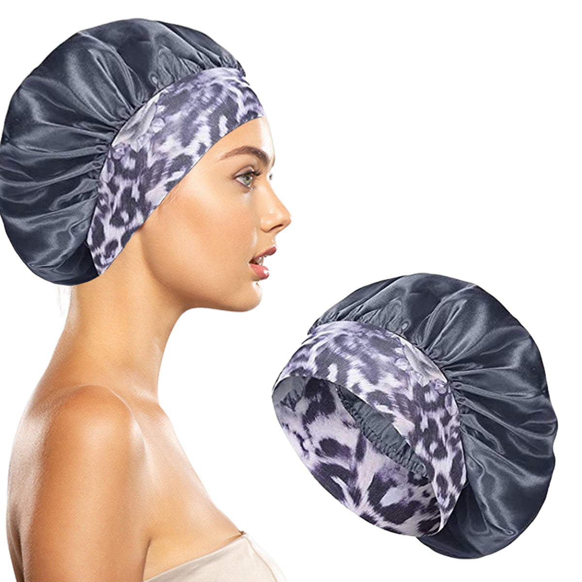 Wholesale Designer Hair Bonnets Custom Logo Silk Night Cap and Bag