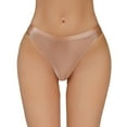 thumbnail image 1 of Women's Silky Shiny Low Waist Briefs Transparent Underwear, 1 of 6