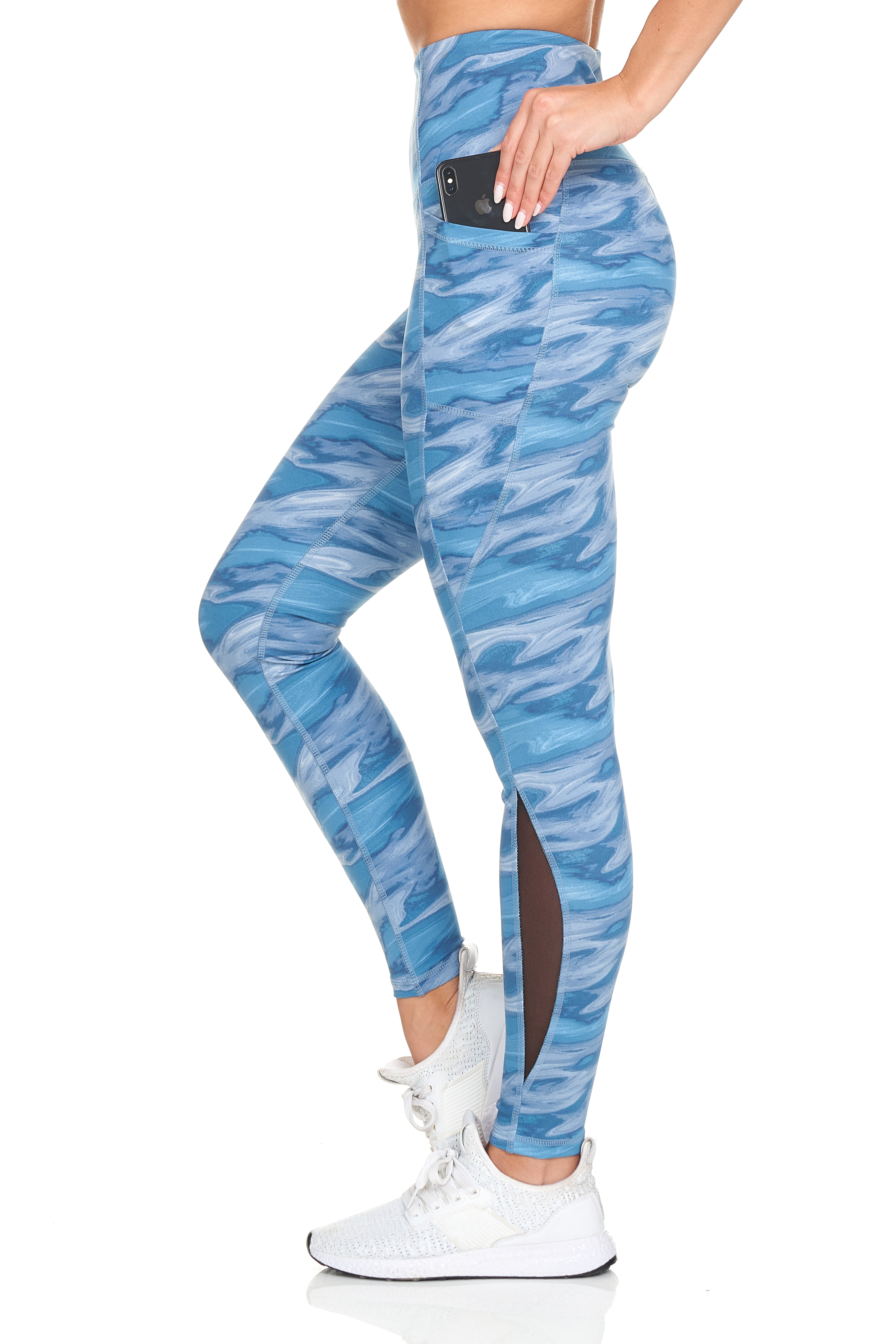 Replay High Waisted Leggings - Sky Blue - Ryderwear