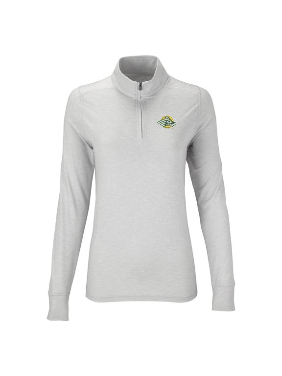 Women's Silver Alaska Anchorage Seawolves Vansport Zen Quarter-Zip Pullover Jacket