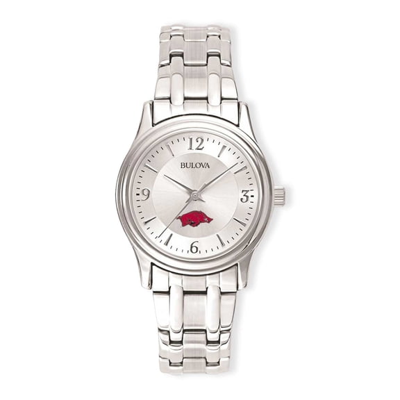Women's Silver Arkansas Razorbacks Stainless Steel Quartz Watch