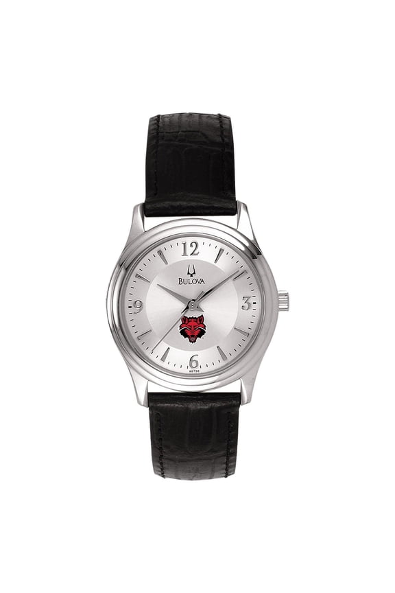 Women's Silver Arkansas State Red Wolves Leather Watch