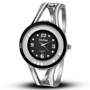 Women\'s Silver Black Analog Quartz Elegant Dial Bangle Vintage Bracelet Watch il_340x270.7420785769_ktdx.jpg main image 2