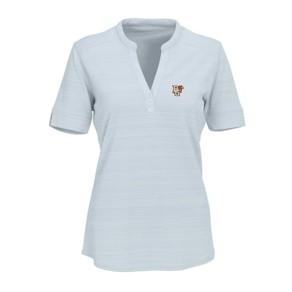 Women's Silver Bowling Green St. Falcons Strata Textured Henley Shirt