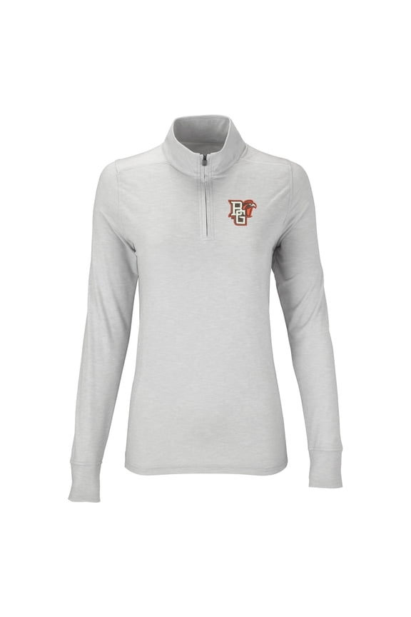 Women's Silver Bowling Green St. Falcons Vansport Zen Quarter-Zip Pullover Jacket