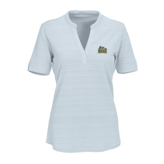 Women's Silver Drexel Dragons Strata Textured Henley Shirt