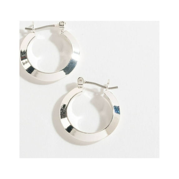 Women's Silver Edge Hoop Ear Sense Earrings by Howard's