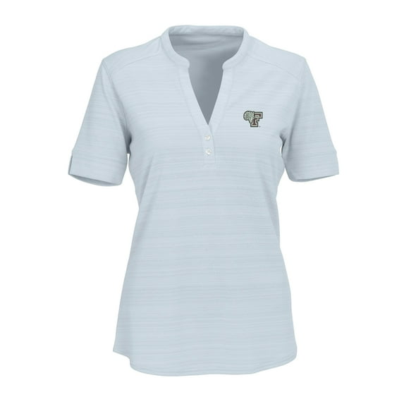 Women's Silver Fordham Rams Strata Textured Henley Shirt
