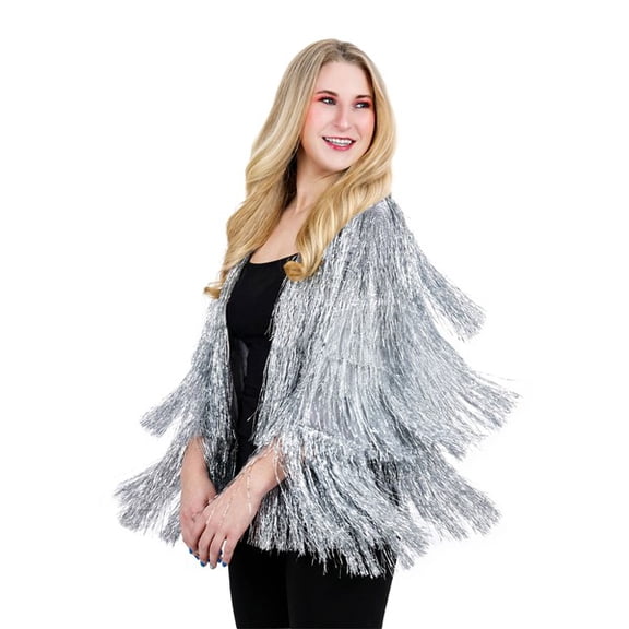 Women's Silver Fringe 1970s Jacket Costume | 1970's Costumes