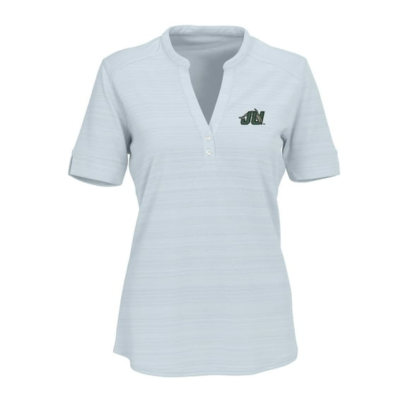 Women's Silver JU Dolphins Strata Textured Henley Shirt