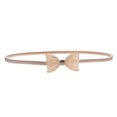 thumbnail image 1 of Women's Silver Metal Skinny Elastic Belt With Bow Tie Designed For Buckling, 1 of 4