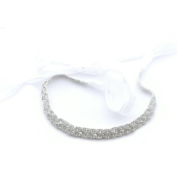 Women's Silver Plating Twisted Wedding Belt Sashes Bridal Sash Belt for Wedding