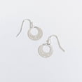 thumbnail image 1 of Women's Silver Round Lace Drop Ear Sense Earrings by Howard's, 1 of 1