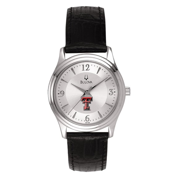 Women's Silver Texas Tech Red Raiders Leather Watch
