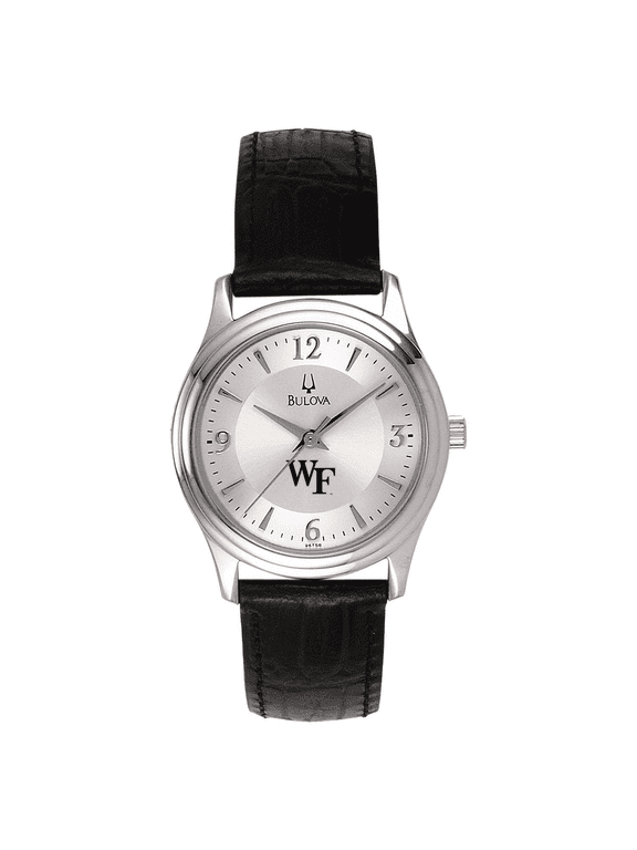 Women's Silver Wake Forest Demon Deacons Leather Watch