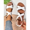 thumbnail image 1 of Women‘s Simple Ankle Strap Fashion Flat Sandals, 1 of 7
