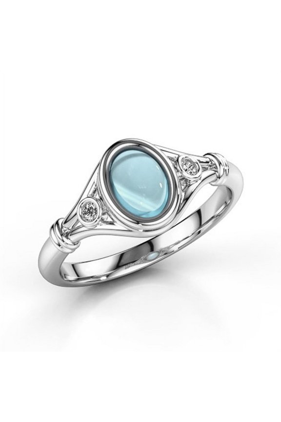 Women's Simple Atmosphere Turquoise All-match Ring