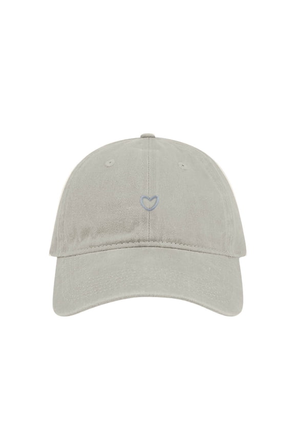 Women's Simple Heart Embroidery Design Baseball Cap Trendy Versatile Casual Hat Outdoor Sun Protection Hat Structured Shape Easy to Store Beige One Size