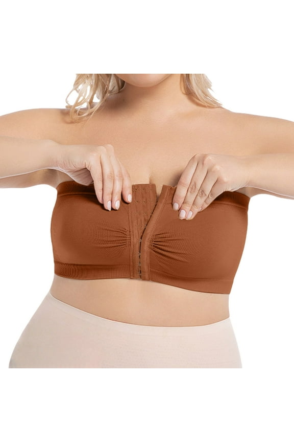 Women's Simple Solid Bra Comfy Breathable Tube Bra