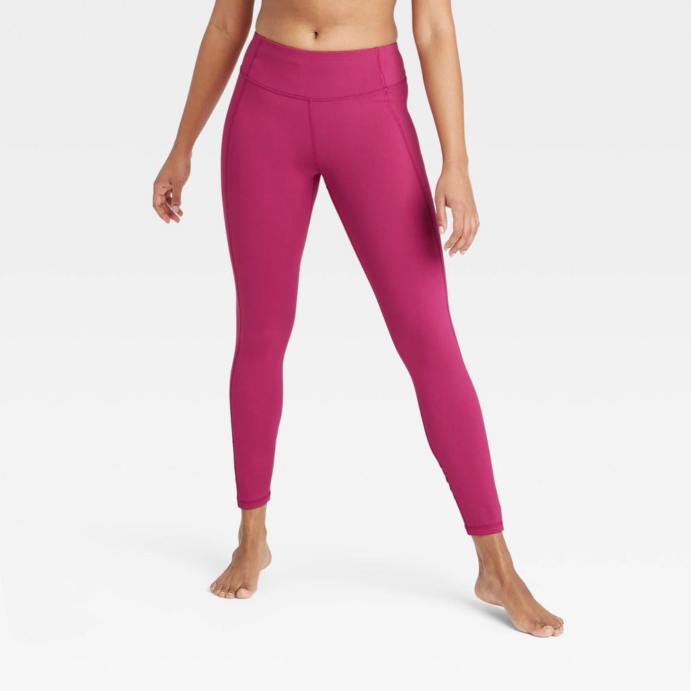 Women's Simplicity Mid-Rise Leggings - All in Motion Cranberry S