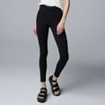 thumbnail image 1 of Women's Simply Vera Vera Wang Live-In Shaping High Rise Leggings Color: Black Size: MEDIUM, 1 of 4