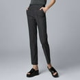thumbnail image 1 of Women's Simply Vera Vera Wang Pintuck Slim Straight Pants Color: Charcoal Texture Size: X LARGE, 1 of 4
