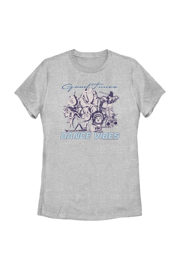 Women's Sing 2 Good Times Dance Vibes Retro Group Shot Graphic Tee Athletic Heather 2X Large
