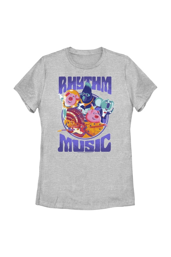 Women's Sing 2 Rhythm Music Graphic Tee Athletic Heather Small