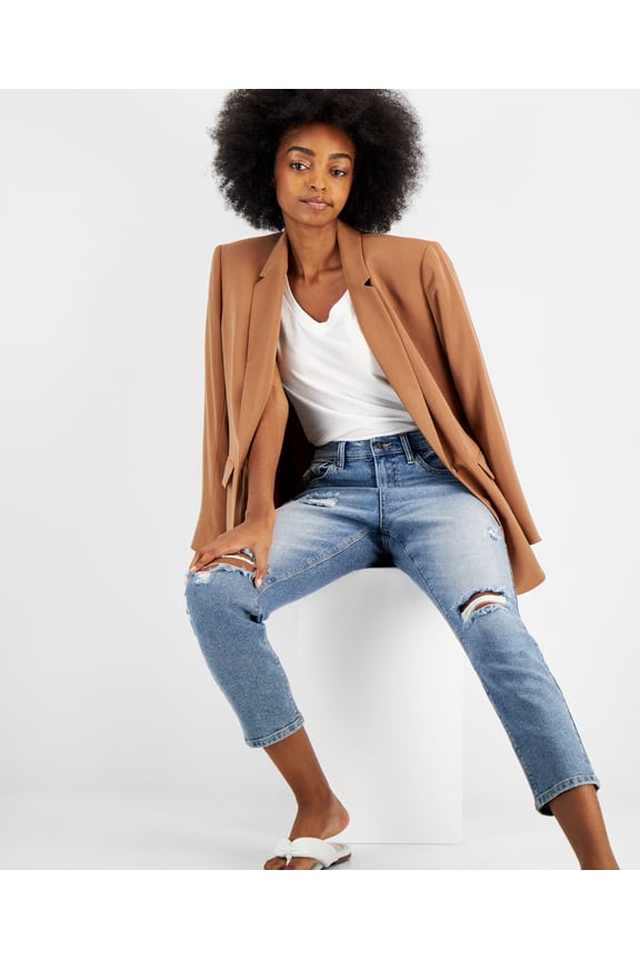 Women's Single-Button Boyfriend Blazer Hazelnut XXS