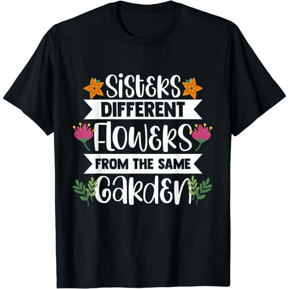 Women's Sisters Matching Siblings Floral Oldest Sister T-Shirt
