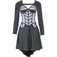 thumbnail image 1 of Women's Six the Musical Jane Seymour Black-Rimmed Dress Performance Dress Music Festival Outfits for Women Adult, 1 of 7