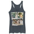 thumbnail image 1 of Women's Sixteen Candles Character Polaroids  Racerback Tank Top Navy Blue Heather 2X Large, 1 of 3