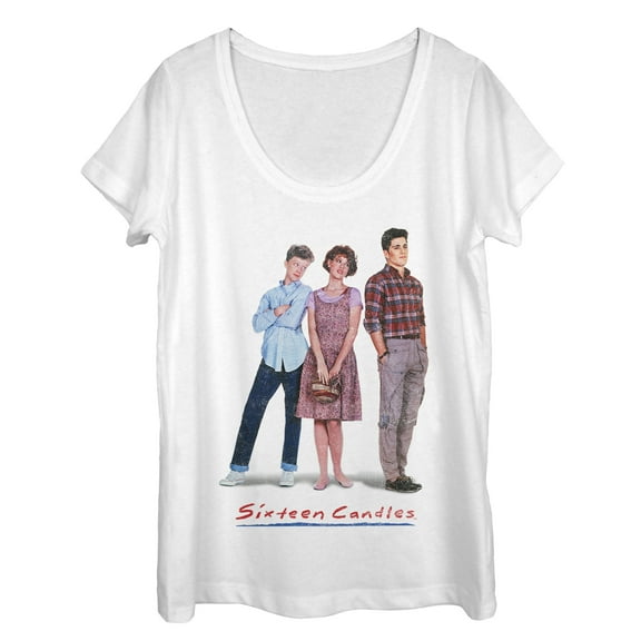Women's Sixteen Candles Classic Movie Poster  Scoop Neck White X Large
