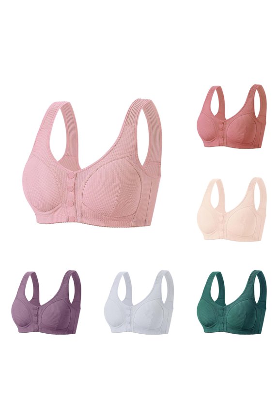 Women's Size Front Buttoned . Fashionable Backless Bra. Comfortable Type. with Adjustable Shoulder Straps and Cup Design. Seamless Bra Style Bra. Light Sports Bra 60